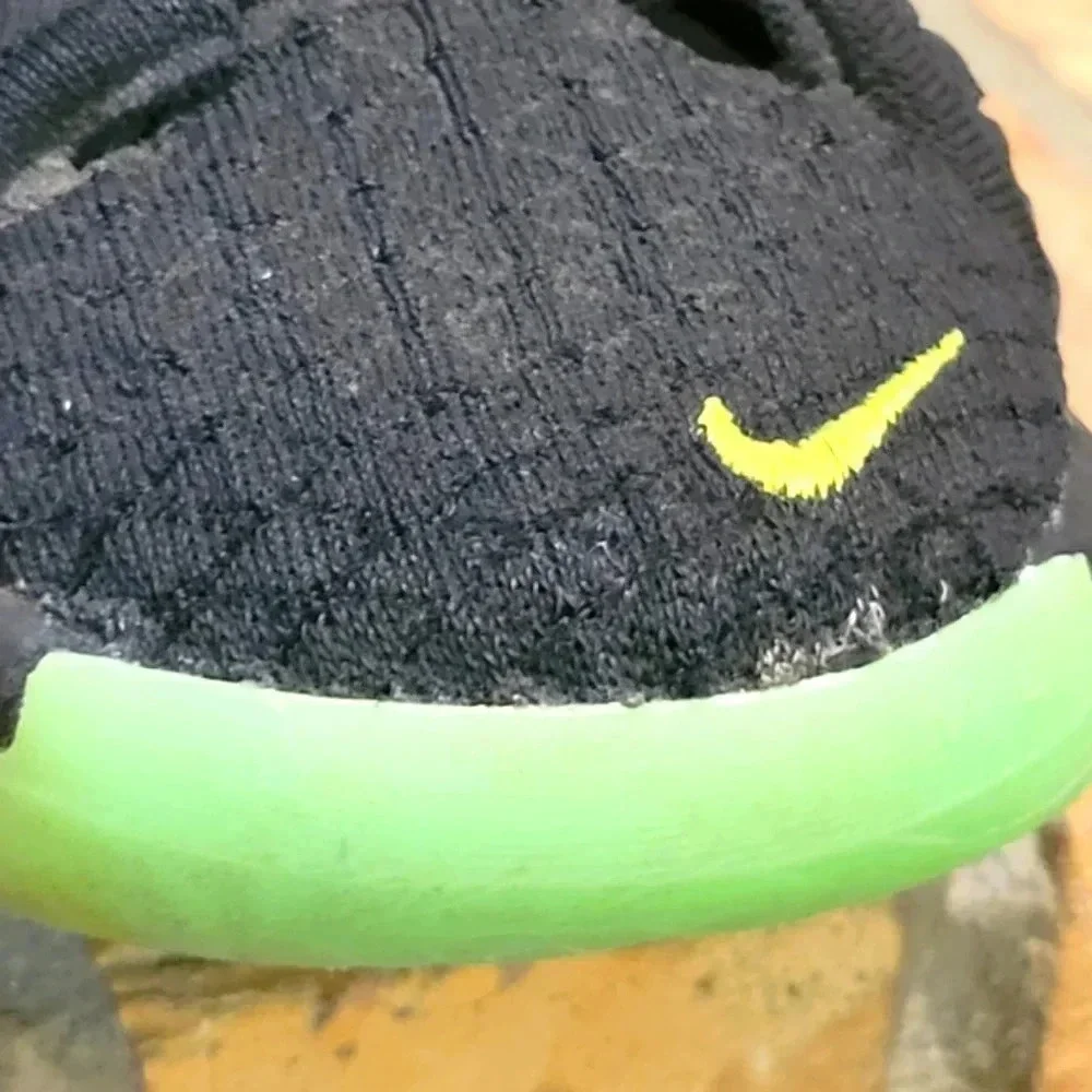 Nike LeBron 18 GS Black, Neon Orange, Neon Green Sz 4.5Y #CW2760-009